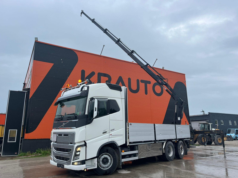Volvo FH 16 600 6x2*4 HIAB 166E-5 HIPRO / PLATFORM L=6309 mm - Camión caja abierta, Camión grúa: foto 1 Volvo FH 16 600 6x2*4 HIAB 166E-5 HIPRO / PLATFORM L=6309 mm - Camión caja abierta, Camión grúa: foto 1
