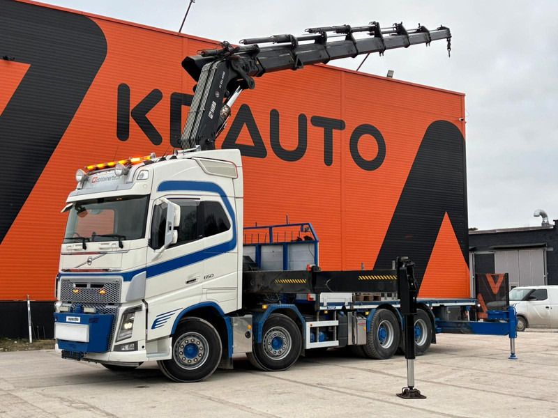 Volvo FH 16 650 8x4 HIAB 855E-7 / PLATFORM L=6454 mm - Camión caja abierta, Camión grúa: foto 1 Volvo FH 16 650 8x4 HIAB 855E-7 / PLATFORM L=6454 mm - Camión caja abierta, Camión grúa: foto 1