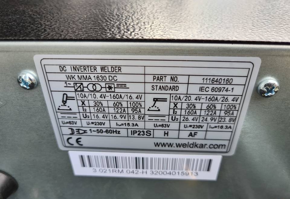 SPAWARKA WELDKAR WK MMA 1630 160A - Equipo de soldadura: foto 5 SPAWARKA WELDKAR WK MMA 1630 160A - Equipo de soldadura: foto 5