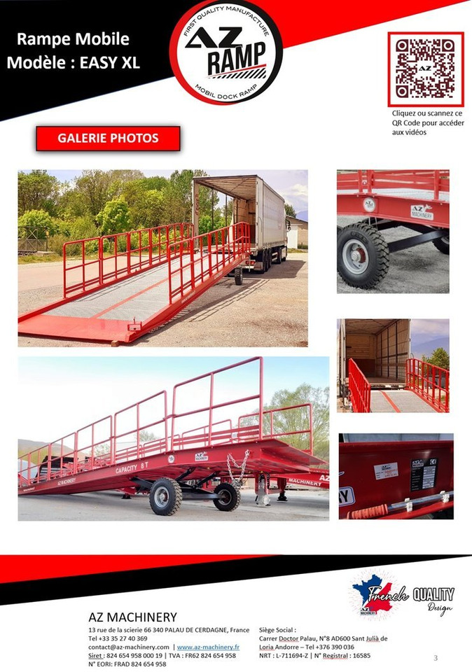 Rampa de carga nuevo AZ RAMP-EASY XL-12-RL . Mobil Loading Ramp  WIDE With Level Off, 12 t Capacity: foto 9