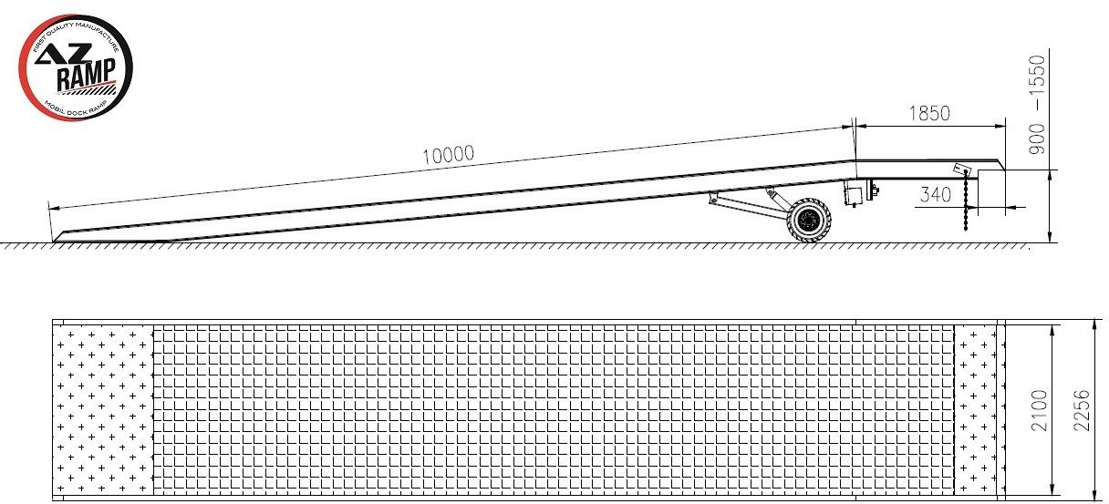 Rampa de carga nuevo AZ RAMP-EASY XL-20 . Mobil Loading Ramp  WIDE With Level Off, 20 t Capacity: foto 10