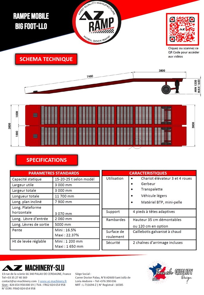 AZ RAMP KING VERSION, BIG FOOT 15 T mobile loading ramp - Rampa de carga: foto 5 AZ RAMP KING VERSION, BIG FOOT 15 T mobile loading ramp - Rampa de carga: foto 5