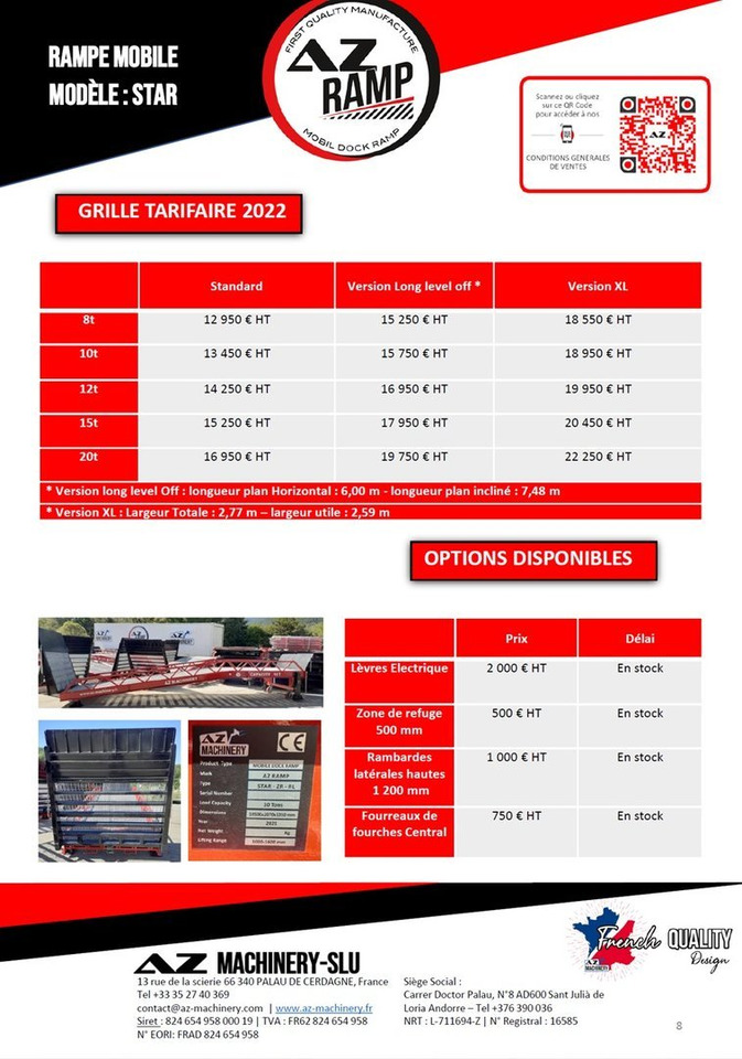 Loading Ramp with with hydraulic tilting bridge - AZ RAMP - STAR- 8T. 8 ton capacity - Rampa de carga: foto 3 Loading Ramp with with hydraulic tilting bridge - AZ RAMP - STAR- 8T. 8 ton capacity - Rampa de carga: foto 3