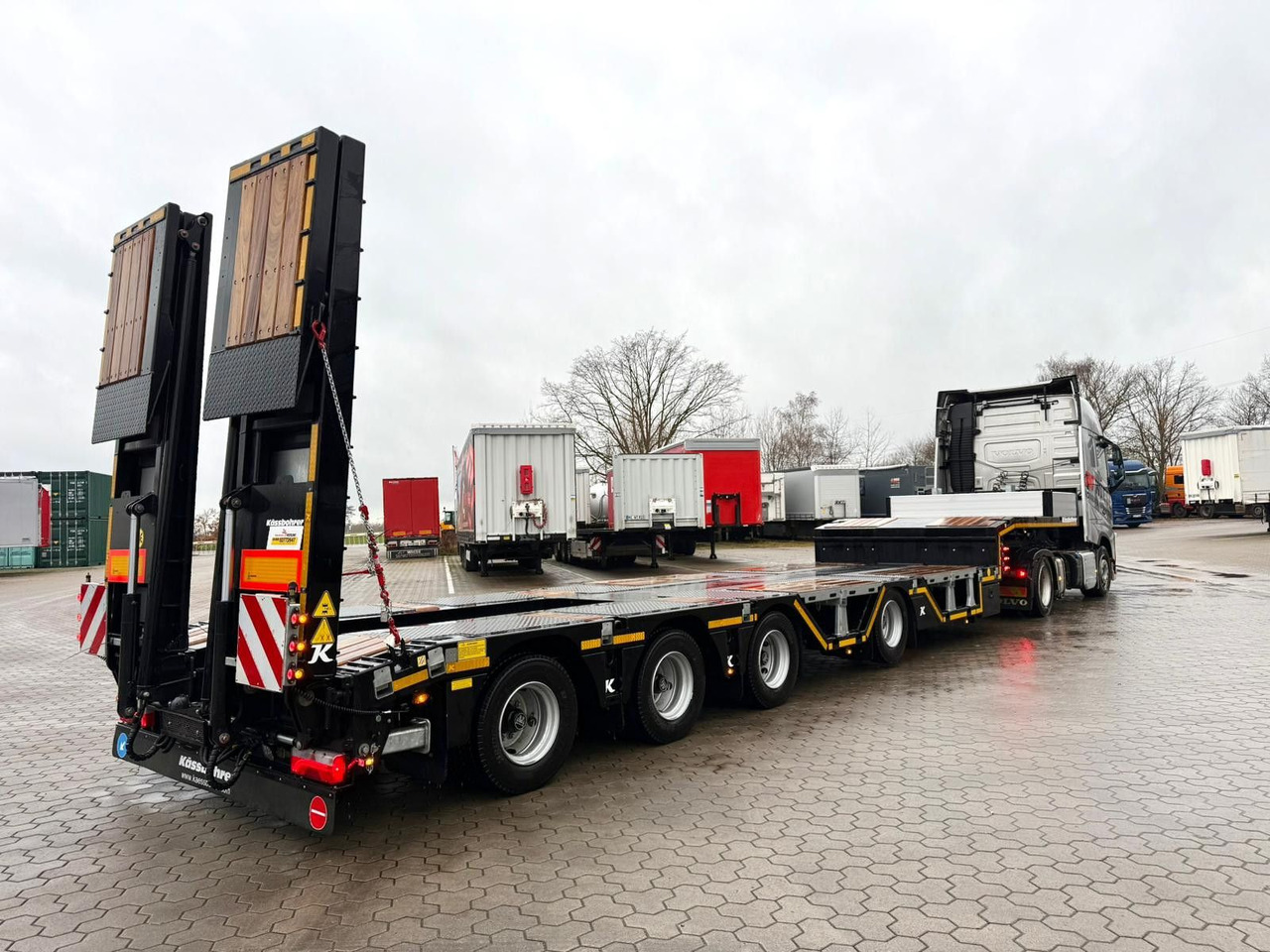 Kässbohrer K.SLA R 4 / 2N 18/40 Tieflader Radmulden tele - Semirremolque góndola rebajadas: foto 2 Kässbohrer K.SLA R 4 / 2N 18/40 Tieflader Radmulden tele - Semirremolque góndola rebajadas: foto 2