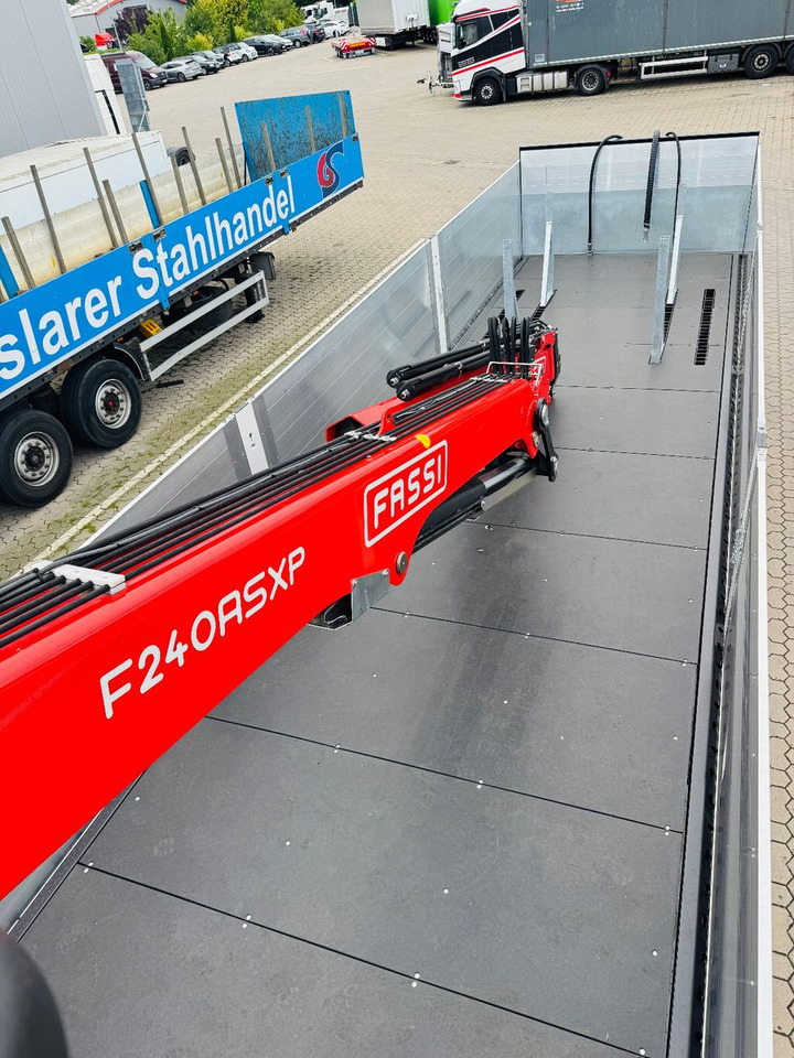 Semirremolque plataforma/ Caja abierta Wiese Baustoffauflieger - Heckkran Kran Fassi: foto 13