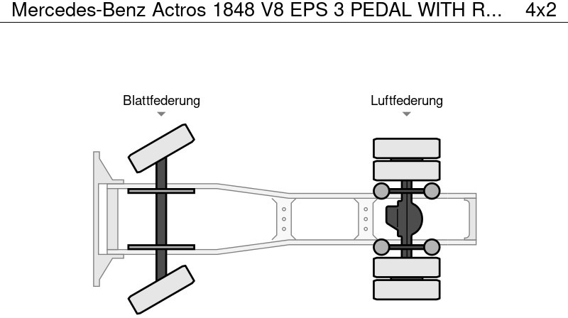 Cabeza tractora Mercedes-Benz Actros 1848 V8 EPS 3 PEDAL WITH RETARDER AND AIRCO: foto 12 Cabeza tractora Mercedes-Benz Actros 1848 V8 EPS 3 PEDAL WITH RETARDER AND AIRCO: foto 12