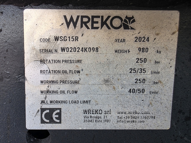 Pinza de manipulación para Maquinaria de construcción sorteergrijper cw30 cw 40 draaikantelstuk engcon smp draaikantelstuk steelwrist beco: foto 6