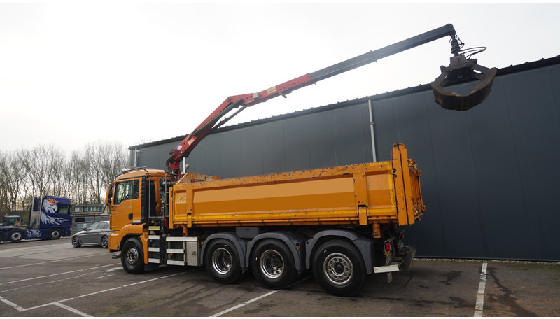 MAN TGS 35-440 8X4 2 SIDE TIPPER WITH HMF Z 1943 CRANE 415.000KM - Camión grúa: foto 4 MAN TGS 35-440 8X4 2 SIDE TIPPER WITH HMF Z 1943 CRANE 415.000KM - Camión grúa: foto 4