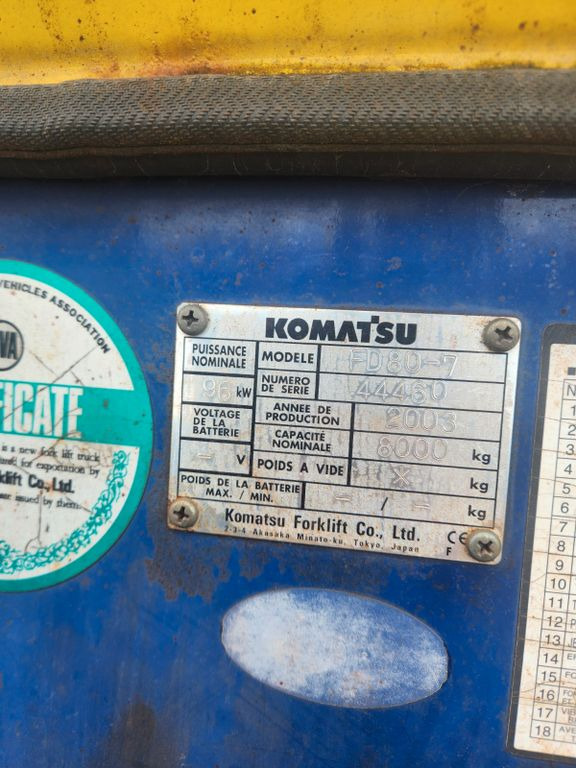 Carretilla elevadora diésel Komatsu FD80-7: foto 10