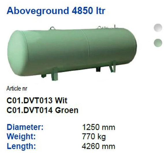 De Visser Propaan/Butaan LPG tank 4850 L (2,43 ton) Gastank, Gas, Gaz, LPG, GPL, Propane, Butane Ø 1250 including tank fittings - Depósito de combustible: foto 4 De Visser Propaan/Butaan LPG tank 4850 L (2,43 ton) Gastank, Gas, Gaz, LPG, GPL, Propane, Butane Ø 1250 including tank fittings - Depósito de combustible: foto 4