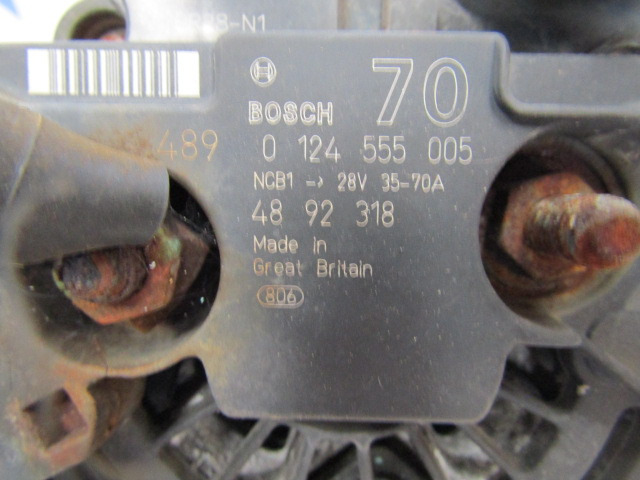 DENNIS ELITE II BOSCH ALTERNATOR P/NO 0124555005 - Sistema eléctrico para Vehículo municipal: foto 3 DENNIS ELITE II BOSCH ALTERNATOR P/NO 0124555005 - Sistema eléctrico para Vehículo municipal: foto 3