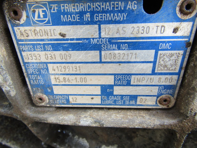 IVECO STRALIS ZF ASTRONIC GEARBOX TYPE 12A5 2330 TD - Caja de cambios para Camión: foto 4 IVECO STRALIS ZF ASTRONIC GEARBOX TYPE 12A5 2330 TD - Caja de cambios para Camión: foto 4