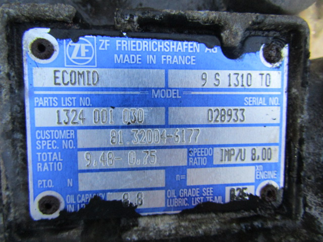 MAN TGM ZF ECOMID 9S1310 TO GEARBOX - Caja de cambios para Camión: foto 3 MAN TGM ZF ECOMID 9S1310 TO GEARBOX - Caja de cambios para Camión: foto 3