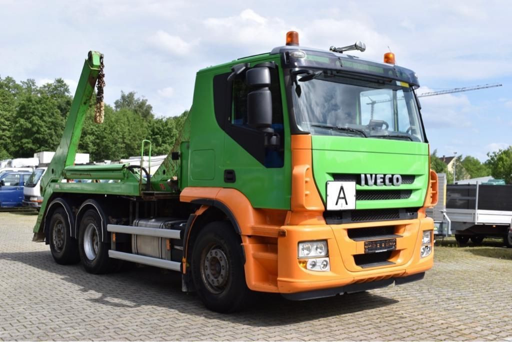 Iveco Stralis 420/Multilift SLT-190/6x2,Lenk,Klima,E5 - Camión portacontenedor de cadenas: foto 1 Iveco Stralis 420/Multilift SLT-190/6x2,Lenk,Klima,E5 - Camión portacontenedor de cadenas: foto 1