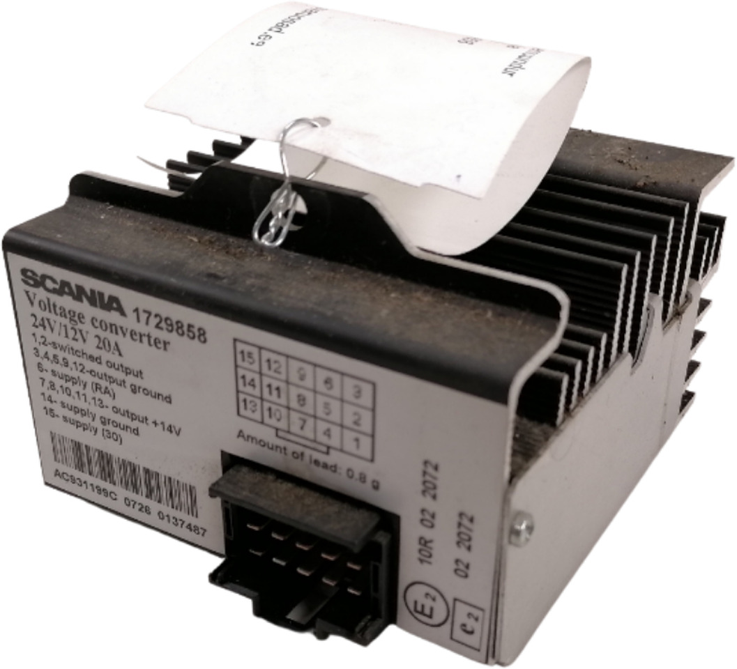 Scania Voltage converter 1729858 - Sistema eléctrico para Camión: foto 1 Scania Voltage converter 1729858 - Sistema eléctrico para Camión: foto 1