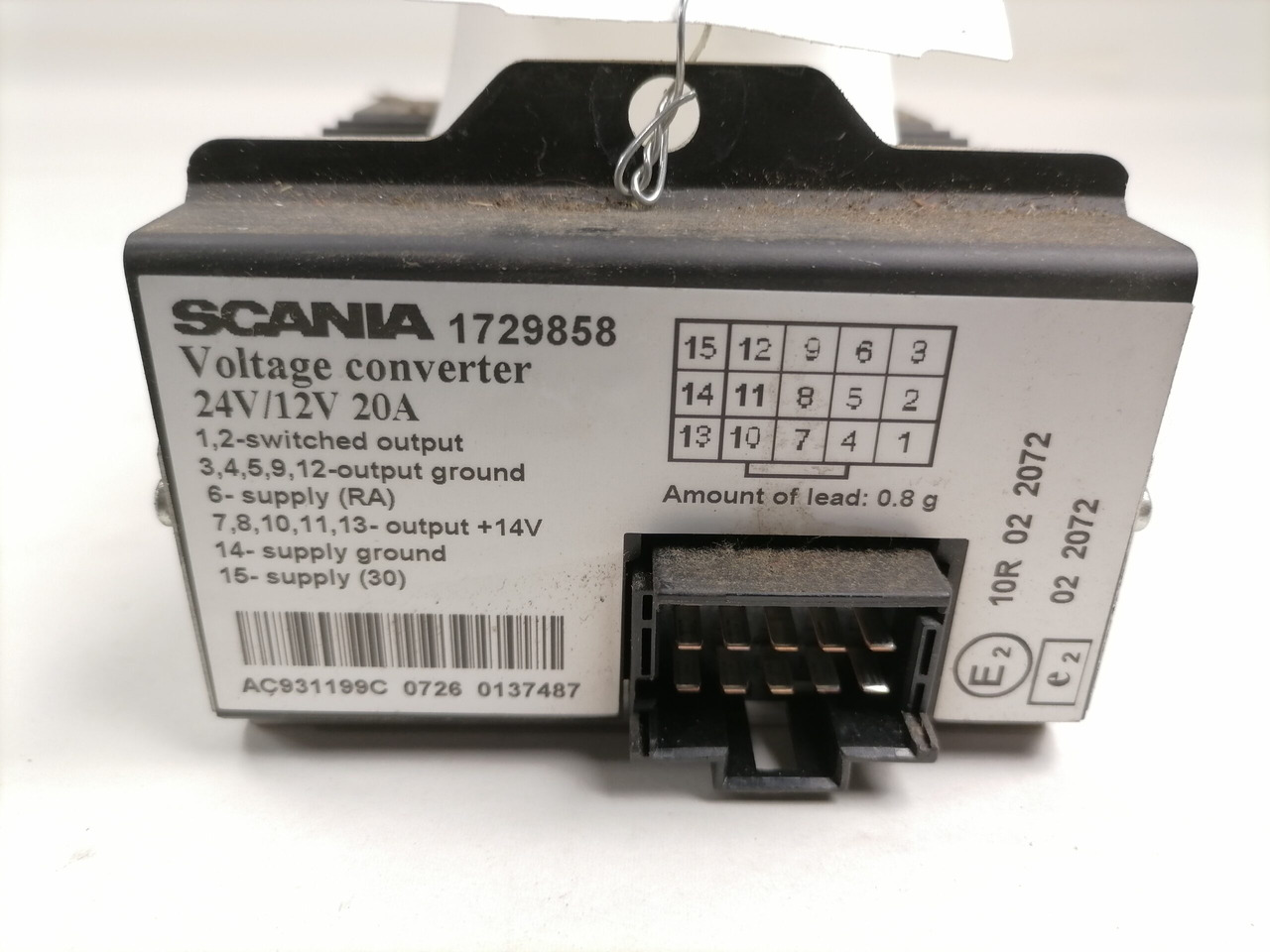 Scania Voltage converter 1729858 - Sistema eléctrico para Camión: foto 2 Scania Voltage converter 1729858 - Sistema eléctrico para Camión: foto 2