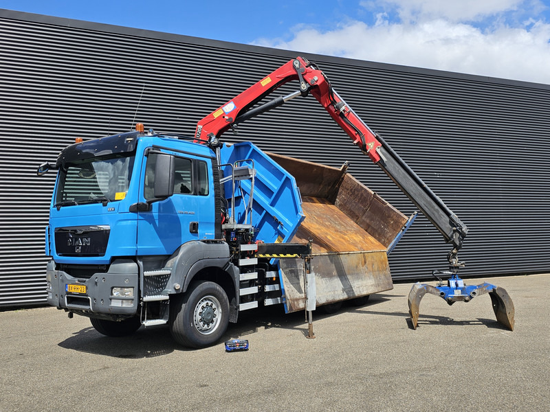 MAN TGS 28.400 6X4-4 BL / CRANE + 2 SIDE TIPPER - Camión volquete, Camión grúa: foto 3 MAN TGS 28.400 6X4-4 BL / CRANE + 2 SIDE TIPPER - Camión volquete, Camión grúa: foto 3