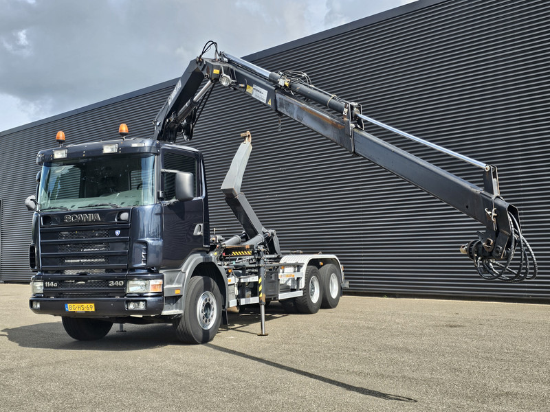 Scania R114.340 6x2 / HIAB CRANE + 25T HOOKLIFT - Camión multibasculante, Camión grúa: foto 2 Scania R114.340 6x2 / HIAB CRANE + 25T HOOKLIFT - Camión multibasculante, Camión grúa: foto 2