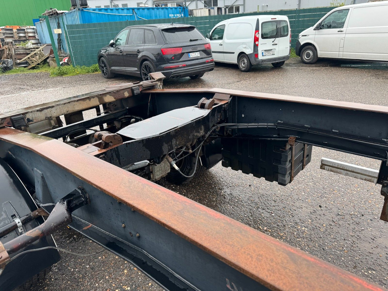 Remolque multilift/ Portacontenedores de cadenas Hüffermann 2 Achs Abrollanhänger mit Schlitten: foto 10