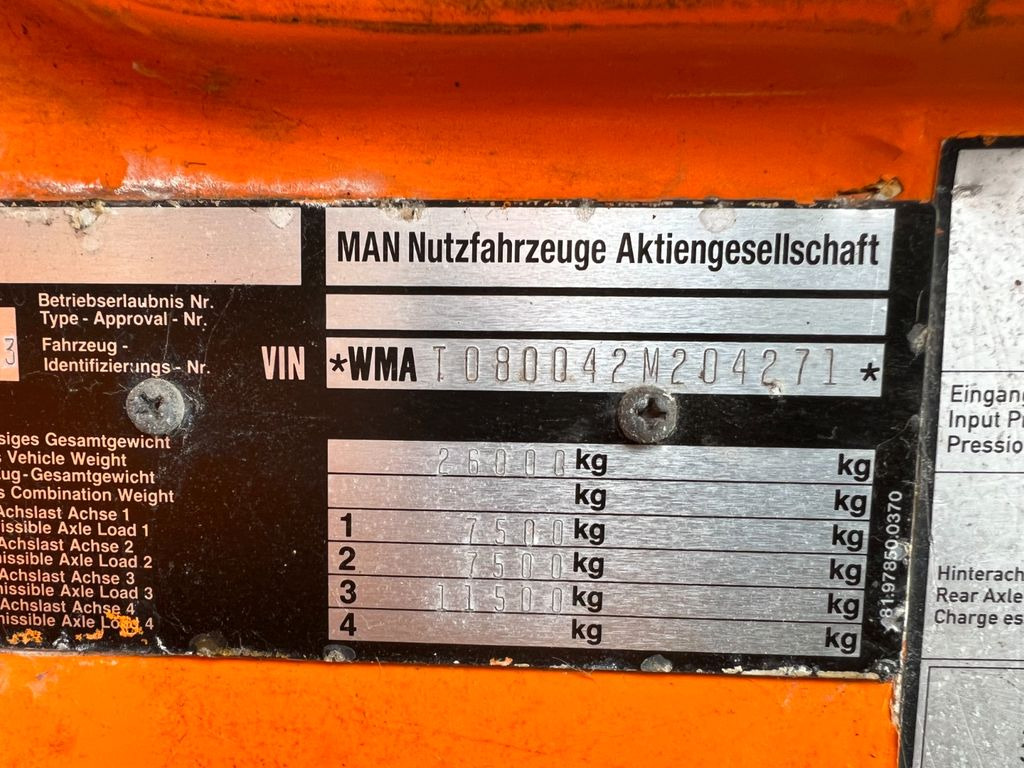 MAN 26.293 6X2 Motor & Getriebe gut MAN 26.293 6X2 Motor & Getriebe gut - Camión chasis: foto 2 MAN 26.293 6X2 Motor & Getriebe gut MAN 26.293 6X2 Motor & Getriebe gut - Camión chasis: foto 2