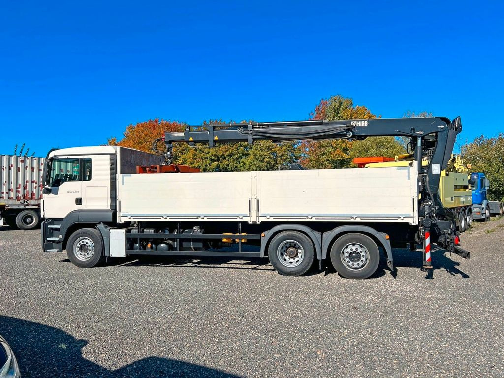 Camión grúa, Camión caja abierta MAN 26.480 6X2 Baustoff mit Kran HIAB Top Zustand: foto 15