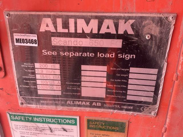 Alimak Scando 650 FC - Equipo de construcción: foto 5 Alimak Scando 650 FC - Equipo de construcción: foto 5