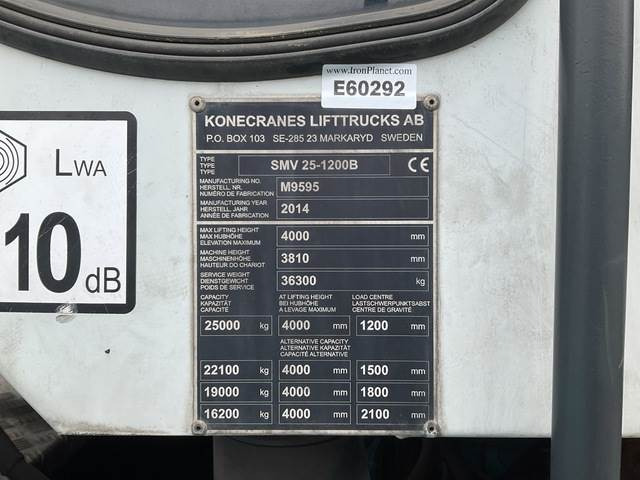 Konecrane SMV 25-1200B - Carretilla elevadora diésel: foto 5 Konecrane SMV 25-1200B - Carretilla elevadora diésel: foto 5