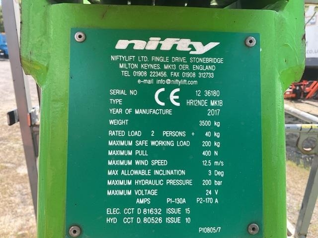 Niftylift HR12NDE - Plataforma articulada: foto 5 Niftylift HR12NDE - Plataforma articulada: foto 5