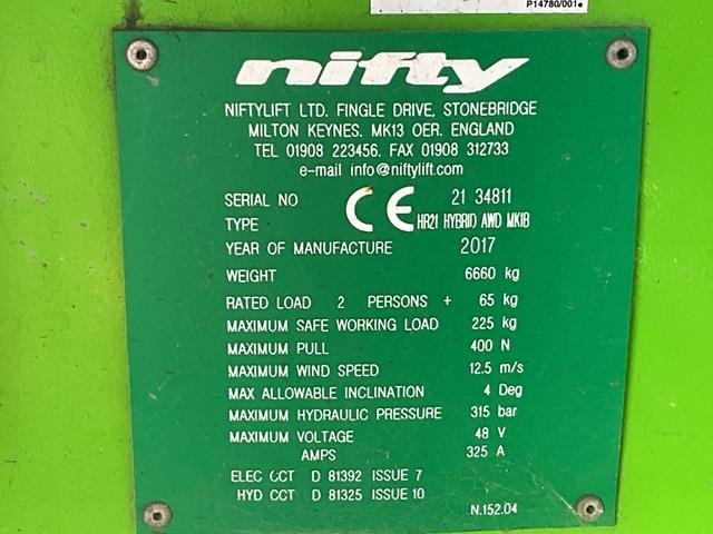 Niftylift HR21 - Plataforma articulada: foto 5 Niftylift HR21 - Plataforma articulada: foto 5
