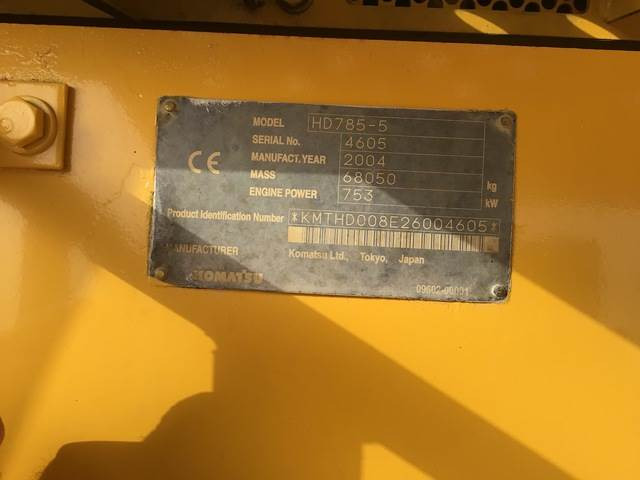 Komatsu HD785-5 - Dúmper rígido: foto 5 Komatsu HD785-5 - Dúmper rígido: foto 5