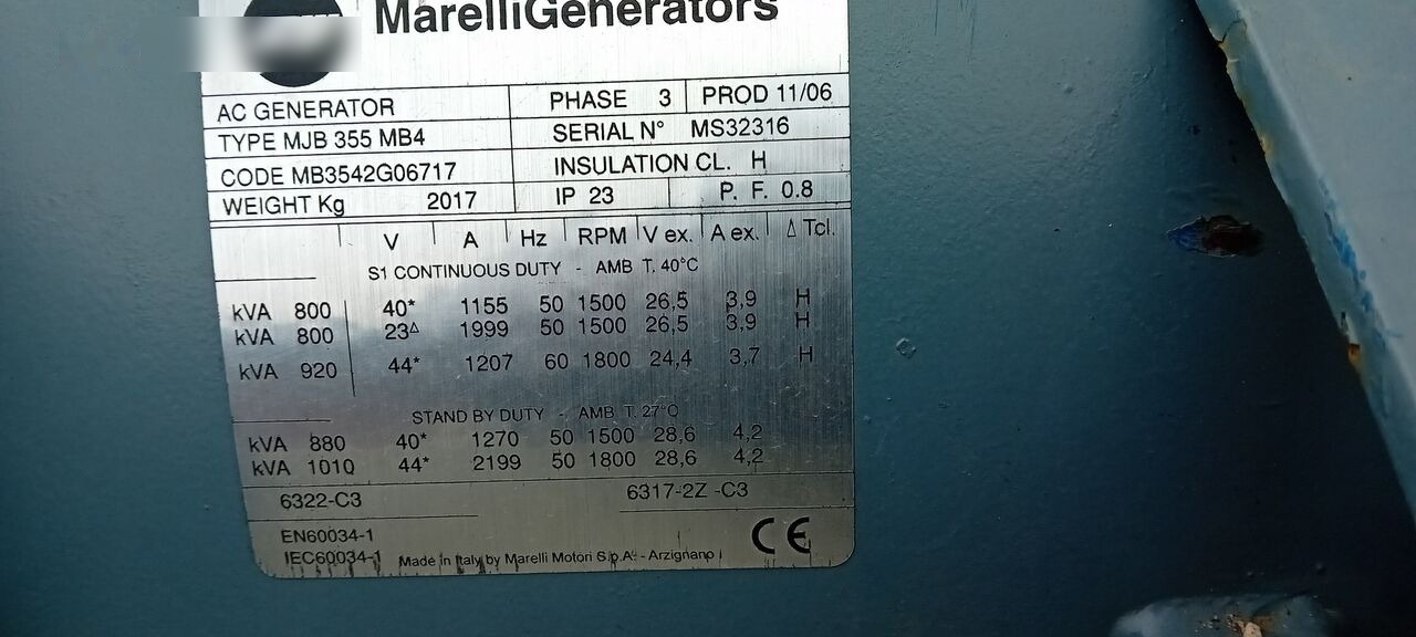 Generador industriale nuevo MAN Agregat Prądotwórczy Generator Stamford MAN DIESEL 640 kw 800: foto 8