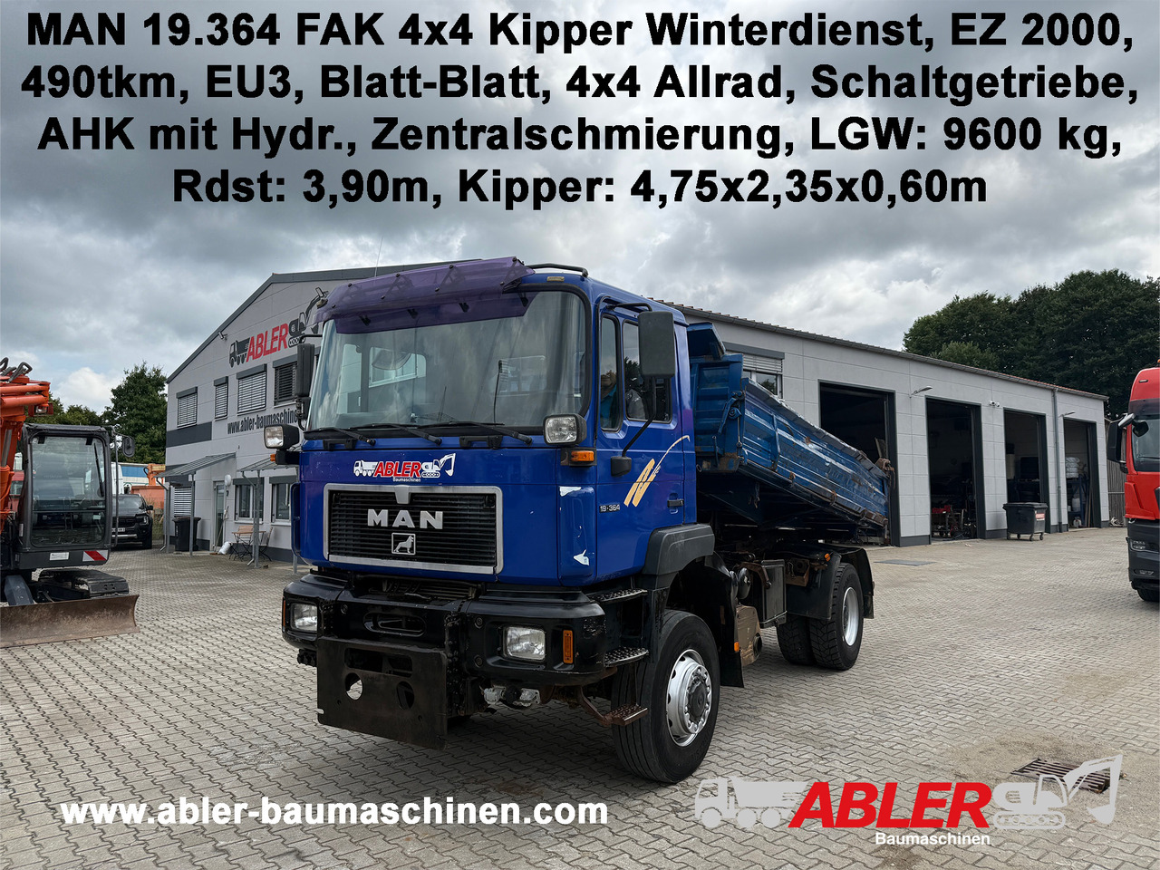 MAN 19.364 3-Seiten-Kipper Allrad Winterdienst - Camión volquete: foto 1 MAN 19.364 3-Seiten-Kipper Allrad Winterdienst - Camión volquete: foto 1