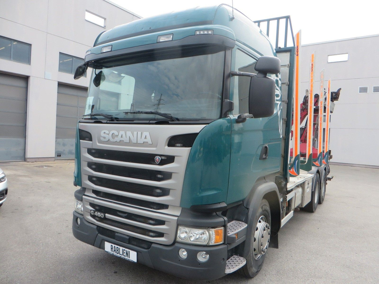 Scania G450 6x4Timber - Camión forestal, Camión grúa: foto 1 Scania G450 6x4Timber - Camión forestal, Camión grúa: foto 1