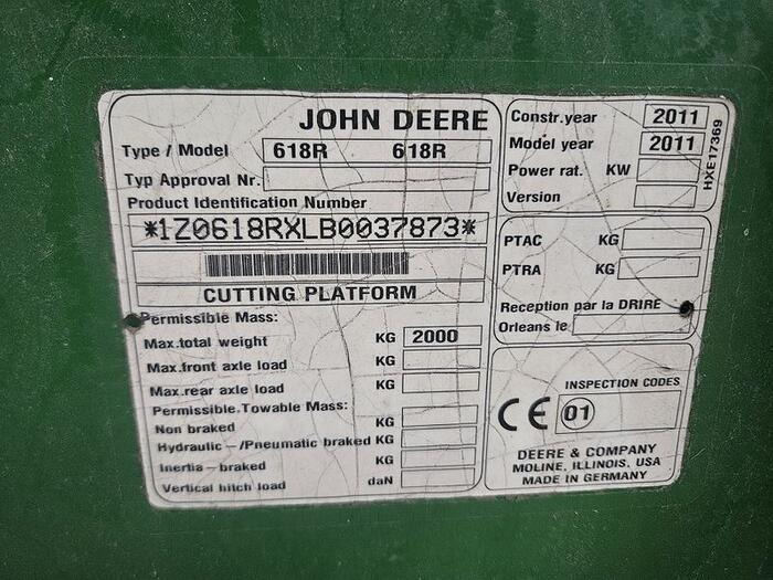 John Deere 618R - Otros maquinaria: foto 5 John Deere 618R - Otros maquinaria: foto 5