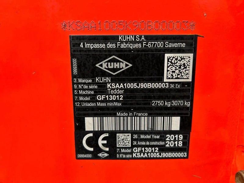 Kuhn GF 13012 Schudder getrokken - Henificadora: foto 5 Kuhn GF 13012 Schudder getrokken - Henificadora: foto 5
