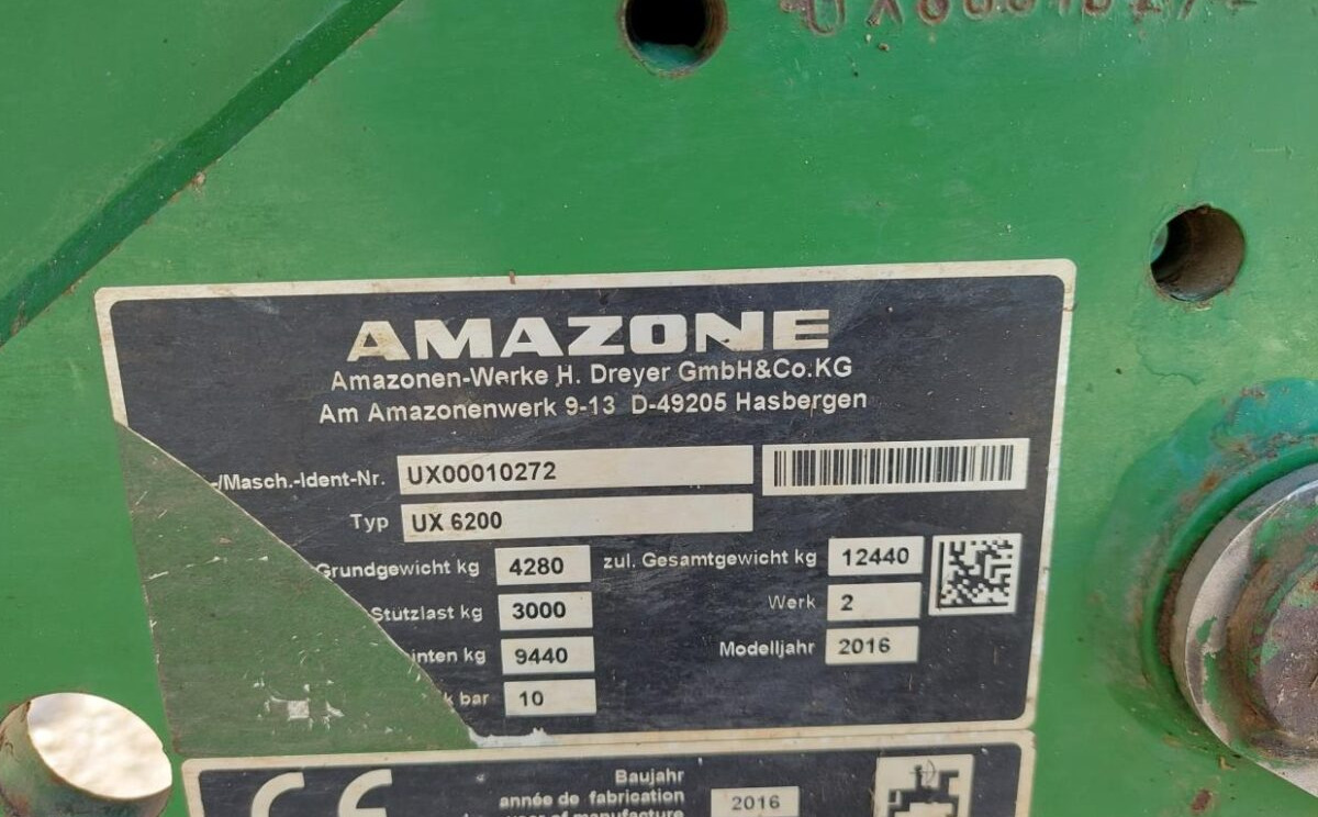 Pulverizador arrastrado Amazone UX 6200 Super 28-30 M: foto 15