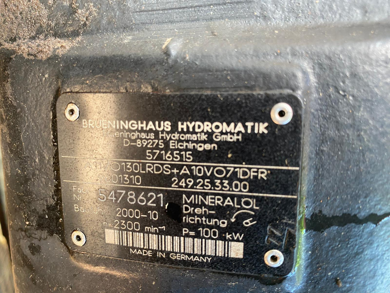 Bomba hidráulica para Maquinaria de construcción Liebherr A4VG125, PVG350 aus L564: foto 7