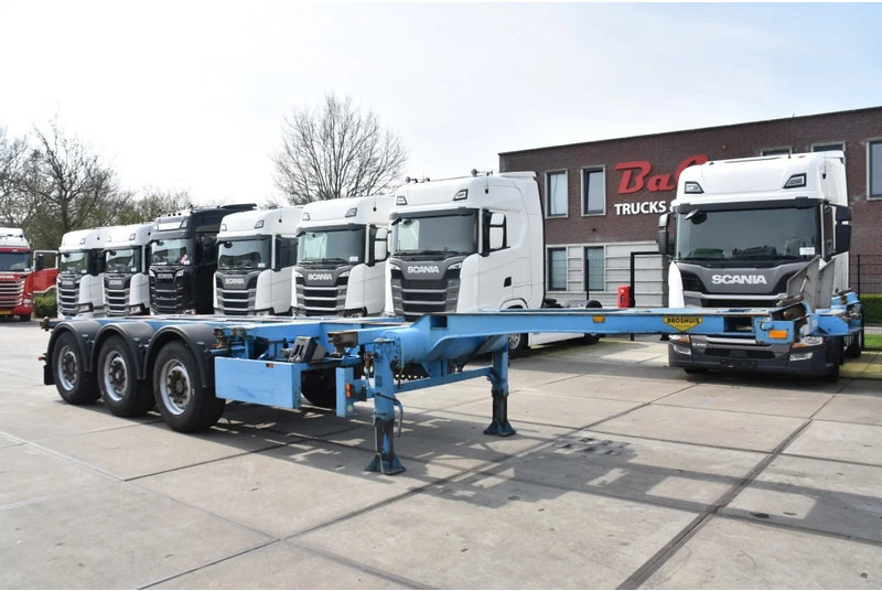 Semirremolque portacontenedore/ Intercambiable Broshuis - SAF AXLES - 2 LIFT AXLES - DISC BRAKES - 2 x EXTENDABLE -: foto 1