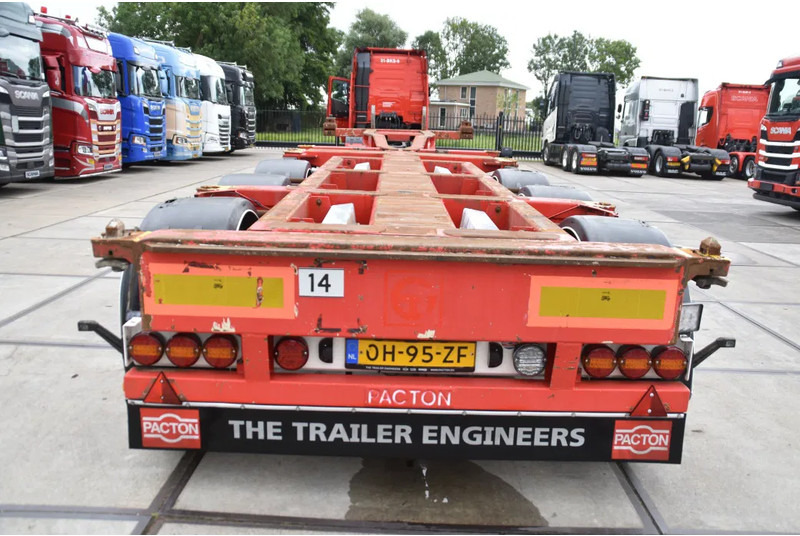 Pacton T3-010 - BPW AXLES - DRUM BRAKES - 2 LIFT AXLES - 2 x EXTENDABLE - - Semirremolque portacontenedore/ Intercambiable: foto 3 Pacton T3-010 - BPW AXLES - DRUM BRAKES - 2 LIFT AXLES - 2 x EXTENDABLE - - Semirremolque portacontenedore/ Intercambiable: foto 3
