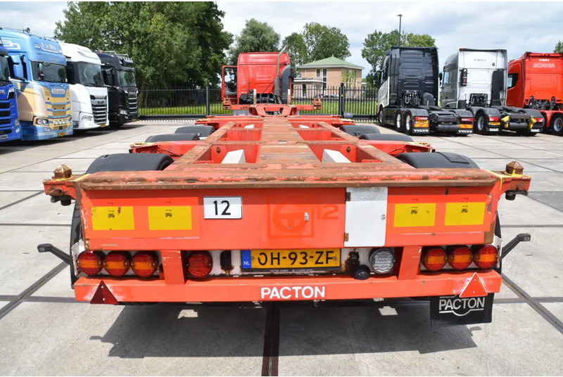 Pacton T3-010 - BPW AXLES - DRUM BRAKES - 2 LIFT AXLES - 2 x EXTENDABLE - - Semirremolque portacontenedore/ Intercambiable: foto 3 Pacton T3-010 - BPW AXLES - DRUM BRAKES - 2 LIFT AXLES - 2 x EXTENDABLE - - Semirremolque portacontenedore/ Intercambiable: foto 3