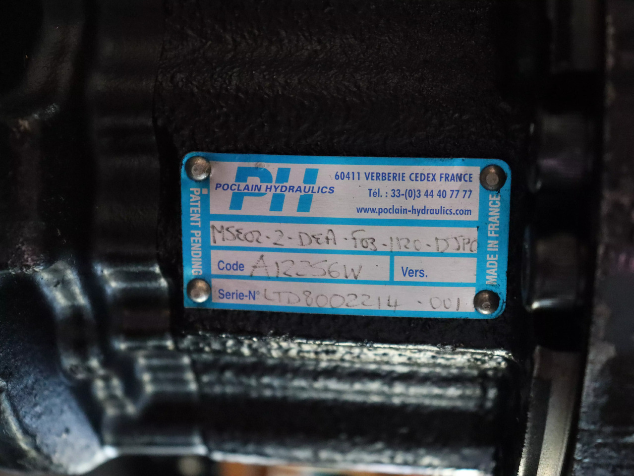 POCLAIN MSE02-2-DEA-F03-1120-DJP0 - Motor hidráulico para Maquinaria de construcción: foto 2 POCLAIN MSE02-2-DEA-F03-1120-DJP0 - Motor hidráulico para Maquinaria de construcción: foto 2
