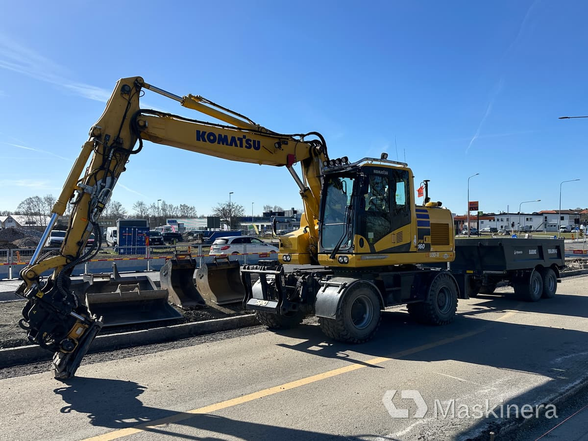 Hjulgrävare Komatsu PW160-11E0 + vagn/redskap & grävsystem - Excavadora de cadenas: foto 1 Hjulgrävare Komatsu PW160-11E0 + vagn/redskap & grävsystem - Excavadora de cadenas: foto 1