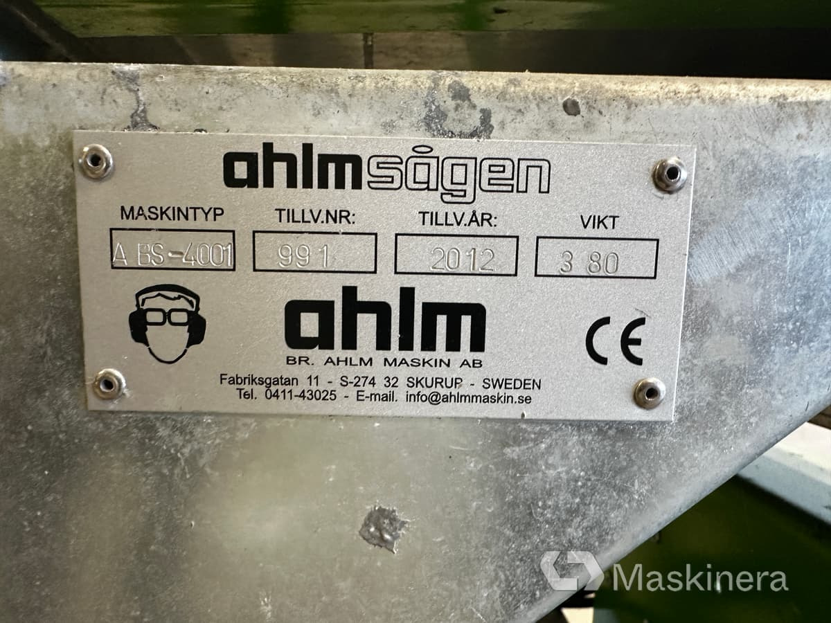 Såg Ahlm Sågen ABS 4001 - Maquinaria para madera: foto 5 Såg Ahlm Sågen ABS 4001 - Maquinaria para madera: foto 5