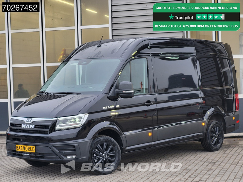 MAN TGE 3.180 Automaat 2025 model Facelift Black Edition L3H3 ACC Trekhaak L2H2 11m3 Airco Trekhaak - Furgón: foto 1 MAN TGE 3.180 Automaat 2025 model Facelift Black Edition L3H3 ACC Trekhaak L2H2 11m3 Airco Trekhaak - Furgón: foto 1