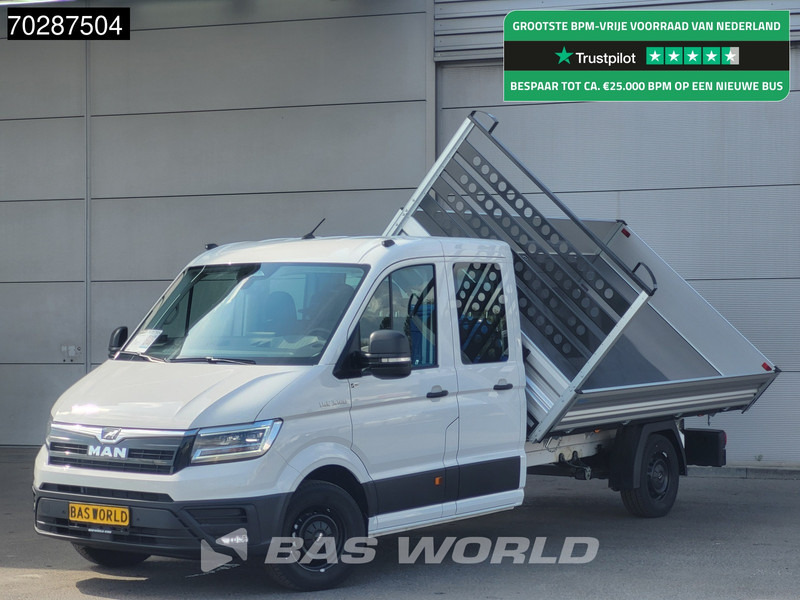 MAN TGE 3.180 Drie-Zijdige Automaat Kipper 2025-Facelift 180PK Trekhaak LED Airco Cruise Navi Euro6 Kipper Tipper Benne Kieper 3m3 Airco Trekh - Furgoneta basculante: foto 1 MAN TGE 3.180 Drie-Zijdige Automaat Kipper 2025-Facelift 180PK Trekhaak LED Airco Cruise Navi Euro6 Kipper Tipper Benne Kieper 3m3 Airco Trekh - Furgoneta basculante: foto 1