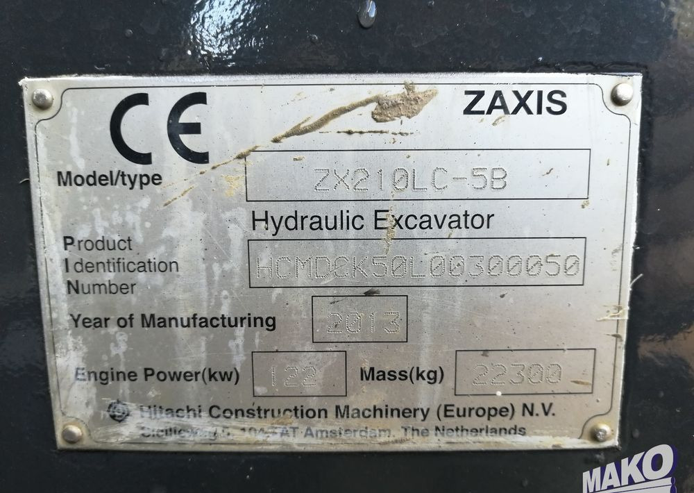 Excavadora de cadenas Hitachi ZX210 LC-5B: foto 14