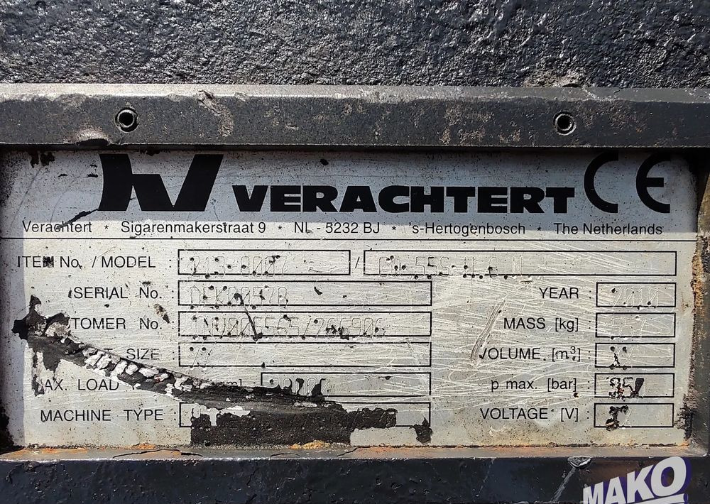 Implemento para Maquinaria de construcción Szybkozłącze hydrauliczne Verachtert CW55s: foto 7