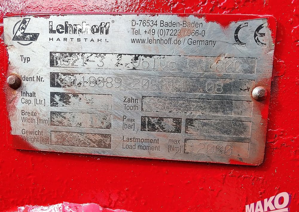 Szybkozłącze mechaniczne Lehnhoff MS21 MS25 - Implemento para Maquinaria de construcción: foto 5 Szybkozłącze mechaniczne Lehnhoff MS21 MS25 - Implemento para Maquinaria de construcción: foto 5