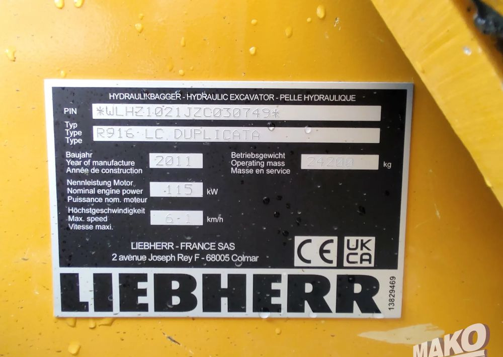 Excavadora de cadenas Liebherr R916 LC: foto 15