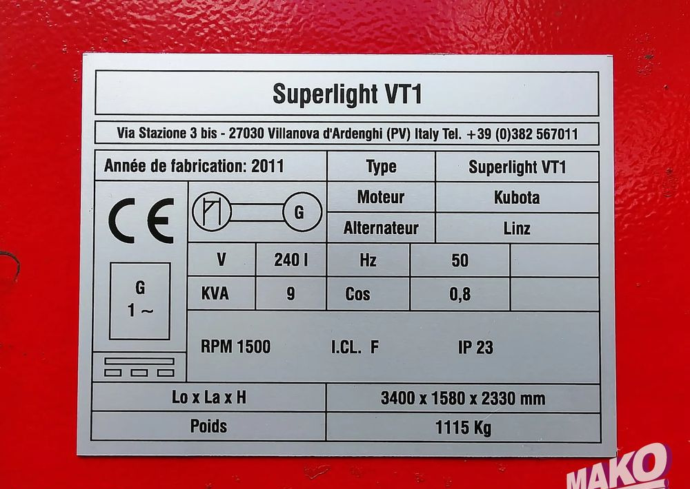 Torre de iluminación Wieża oświetleniowa Generac Superlight VT1: foto 14